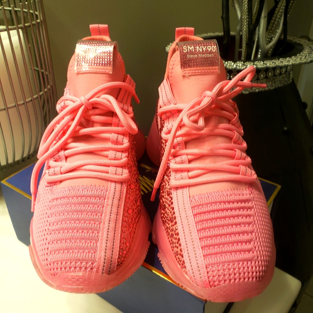 Steve Madden NY90 Pink Bling Sneaker
